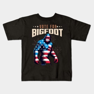 Vote For Bigfoot 2024 Kids T-Shirt